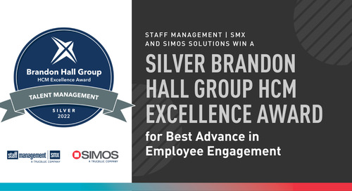 Staff Management | SMX and SIMOS Solutions’ Stafftrack App Wins Brandon Hall Group Excellence in Technology Silver Award