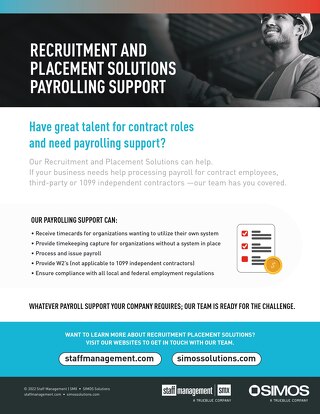 Recruitment and Placement Solutions Payrolling Support [Info Sheet]