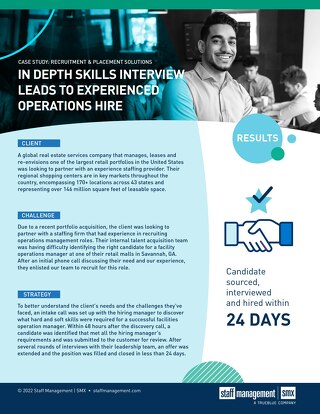 [Recruitment] In Depth Skills Interview Leads to Experienced Operations Hire Case Study