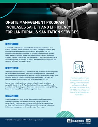 [Manufacturing] Onsite Management Program Increases Safety and Efficiency for Janitorial and Sanitation Services Case Study