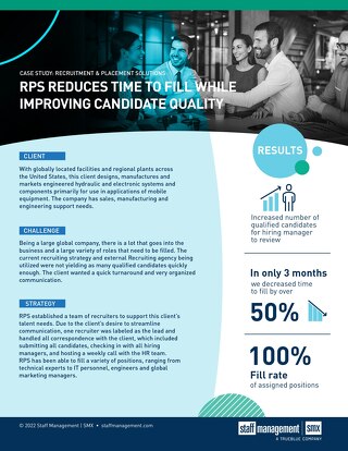 [Manufacturing] RPS Reduces Time to Fill While Improving Candidate Quality Case Study