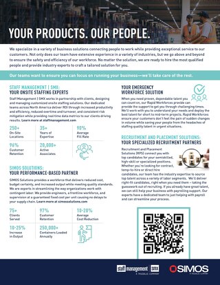 SMX and SIMOS Info Sheet: Your Products, Our People